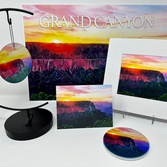 Collage of Social Good Goods products with an image of the Grand Canyon on them. 